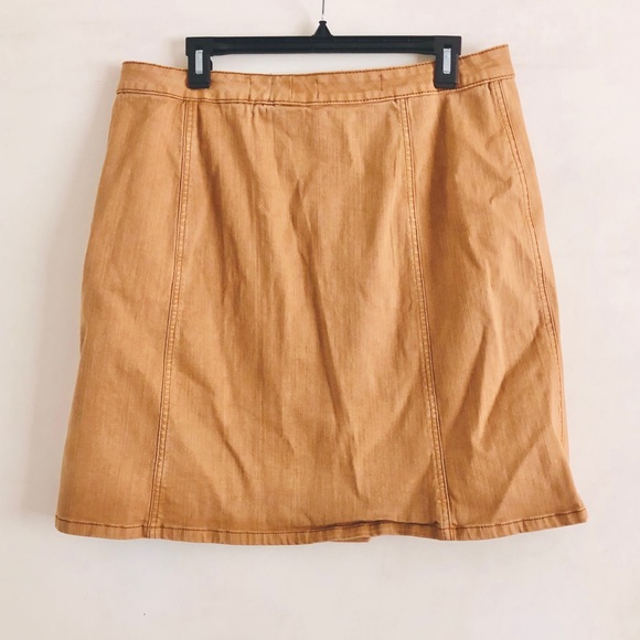 Pilcro & the Letterpress Denim Button A-line Skirt - Picture 4 of 8